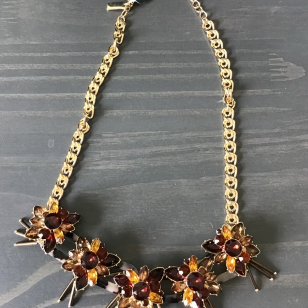 INC International Concepts Gold and Brown Statement Necklace